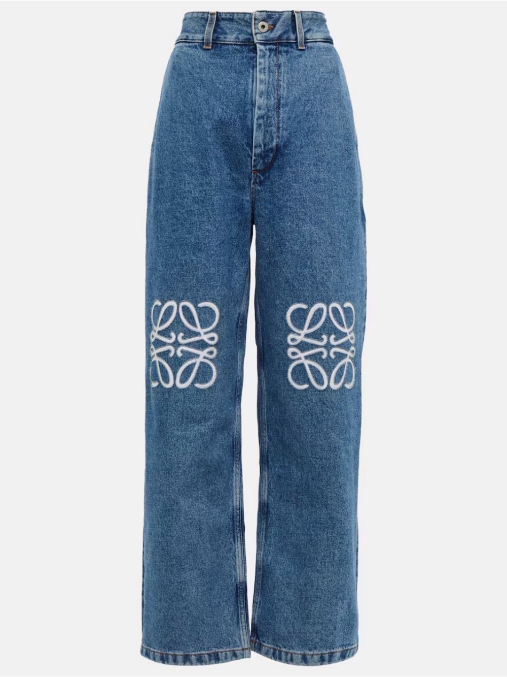 Loewe Blue Denim Jeans with Embroidery